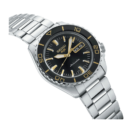 Seiko 5 Sport Automatic SKX Series Black Dial Silver Steel Strap Watch for Men - SRPK99K1